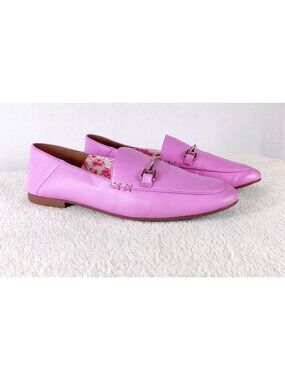 Penny Loafer Fuchsia Pink 6M Jenn Ardor Slip-On Flats Faux Leather Driving Flats